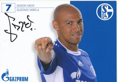 Gustavo Varela  2008/2009   FC Schalke 04  Fußball Autogrammkarte original signiert 