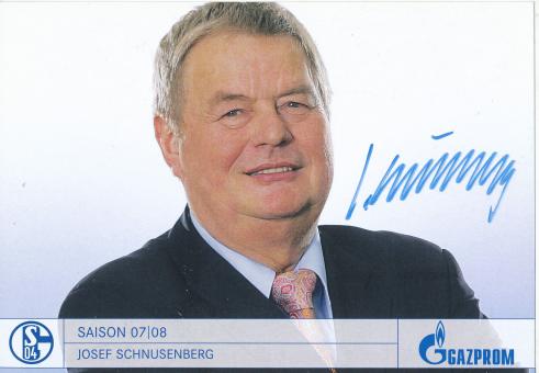 Josef Schnusenberg  2007/2008   FC Schalke 04  Fußball Autogrammkarte original signiert 