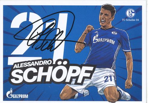Alessandro Schöpf  2016/2017   FC Schalke 04  Fußball Autogrammkarte original signiert 