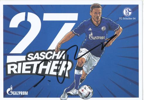 Sascha Riether  2016/2017   FC Schalke 04  Fußball Autogrammkarte original signiert 