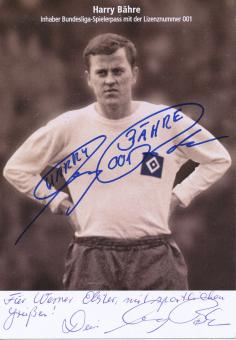 Harry Bähre    Hamburger SV  Fußball Autogrammkarte original signiert 