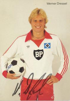 Werner Dressel  1980/1981   Hamburger SV  Fußball Autogrammkarte original signiert 