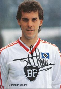 Gerhard Plessers  1984/1985   Hamburger SV  Fußball Autogrammkarte original signiert 