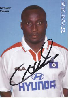 Anthony Yeboah  1998/1999  Hamburger SV  Fußball Autogrammkarte original signiert 