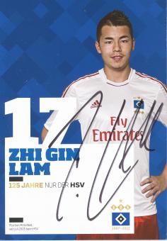 Zhi Gin Lam  2012/2013  Hamburger SV  Fußball Autogrammkarte original signiert 