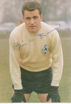 Günter Bernard  SV Werder Bremen  Aral  WM 1966  Bergmann  Fußball Autogrammkarte original signiert 