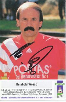 Reinhold Wosab  Portas  Fußball Autogrammkarte original signiert 