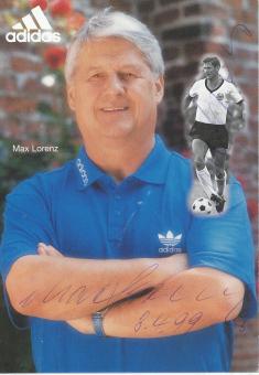 Max Lorenz  Adidas  Fußball Autogrammkarte 2 x original signiert 