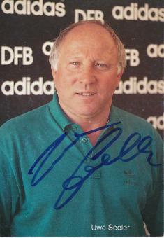 Uwe Seeler  Adidas  Fußball Autogrammkarte original signiert 