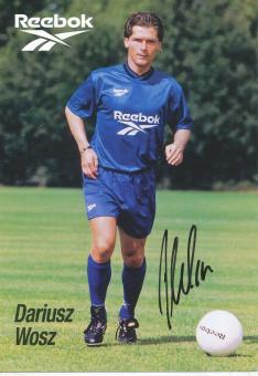 Dariusz Wosz   Reebok  Fußball Autogrammkarte original signiert 
