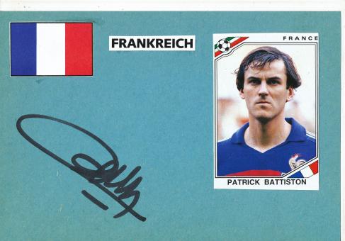 Patrick Battiston  Europameister  EM 1984   Frankreich  Fußball Autogramm Karte  original signiert 