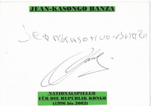 Jean Kasongo Banza  Kongo  Fußball Autogramm Karte  original signiert 