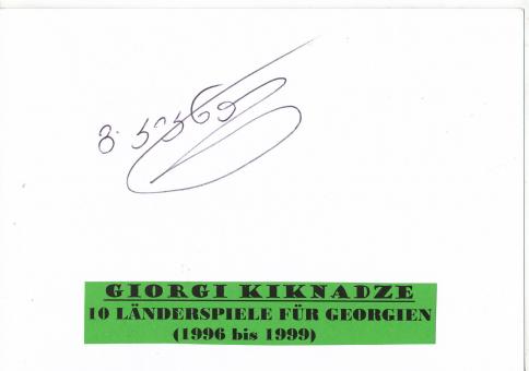 Giorgi Kiknadze  Georgien  Fußball Autogramm Karte  original signiert 