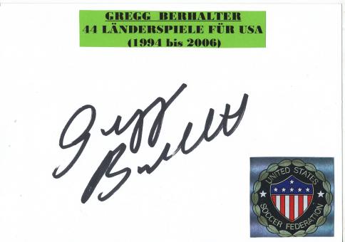 Gregg Berhalter  USA  Fußball Autogramm Karte  original signiert 