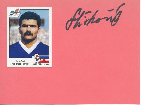 Blaz Sliskovic  EM 1984  Jugoslawien  Fußball Autogramm Karte  original signiert 