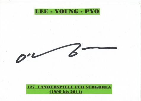 Lee Young Pyo  Südkorea  Fußball Autogramm Karte  original signiert 