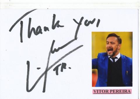 Vitor Pereira  Portugal  Fußball Autogramm Karte  original signiert 