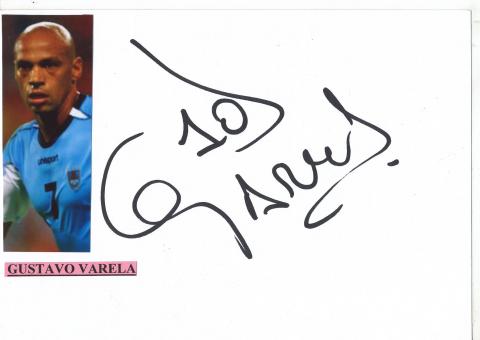 Gustavo Varela  Uruguay  Fußball Autogramm Karte  original signiert 