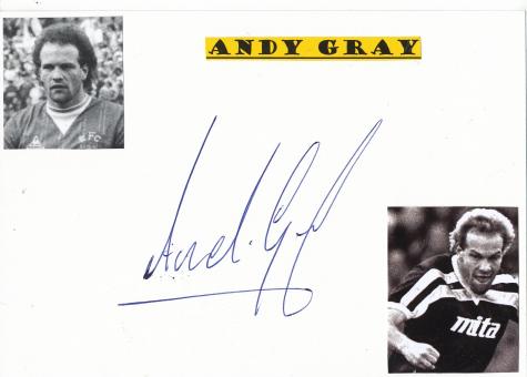 Andy Gray  Schottland  Fußball Autogramm Karte  original signiert 