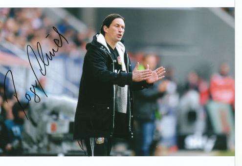 Roger Schmidt  Bayer 04 Leverkusen   Fußball Autogramm 15 x 20 cm Foto original signiert 