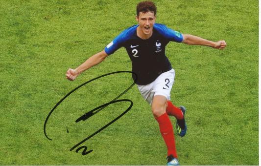 Benjamin Pavard  Frankreich Weltmeister WM 2018  Fußball Autogramm 13 x 20 cm Foto original signiert 