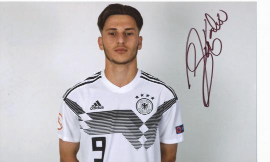 Leon Dajaku  DFB  Fußball Autogramm  Foto original signiert 