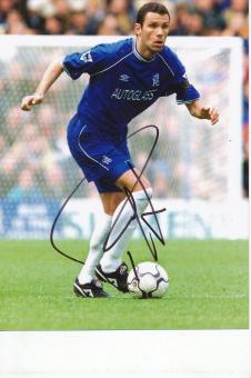 Gustavo Poyet  FC Chelsea London   Fußball Autogramm  Foto original signiert 