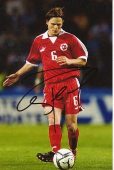 Johan Vogel  Schweiz  Fußball Autogramm  Foto original signiert 