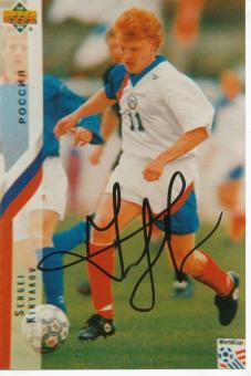 Sergei Kiryakov  WM 1994  Rußland  Fußball Autogramm  Foto original signiert 