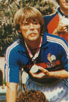 Jean Christophe Thouvenel  Gold Olympia 1984   Frankreich  Fußball Autogramm  Foto original signiert 