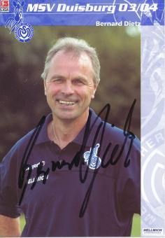 Autogramm AK Bernhard Dietz MSV Duisburg VfL Bochum Schalke 04 53 x DFB 2002 * 