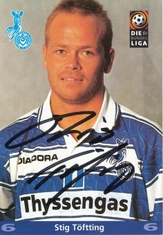 Stig Töfting  1997/1998  MSV Duisburg  Fußball Autogrammkarte original signiert 
