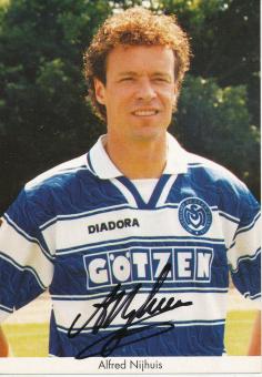 Alfred Nijhuis    MSV Duisburg  Fußball Autogrammkarte original signiert 