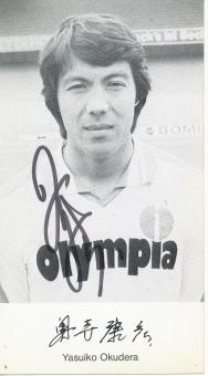 Yasuiko Okudera  1980/1981  SV Werder Bremen  Fußball Autogrammkarte original signiert 