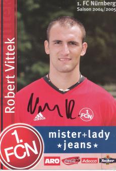 Robert Vittek  2004/2005  FC Nürnberg  Fußball Autogrammkarte original signiert 