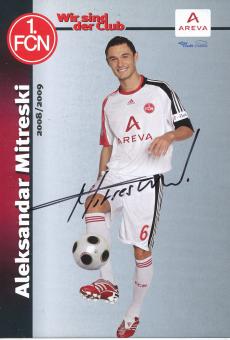 Aleksandar Mitreski  2008/2009   FC Nürnberg  Fußball Autogrammkarte original signiert 