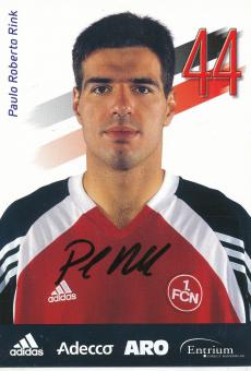 Paulo Rink  2001/2002   FC Nürnberg  Fußball Autogrammkarte original signiert 