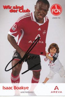 Isaac Boakye   2009/2010   FC Nürnberg  Fußball Autogrammkarte original signiert 