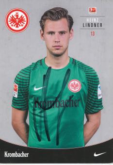 Heinz Lindner  2016/2017   Eintracht Frankfurt  Fußball Autogrammkarte original signiert 