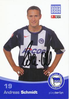 Andreas Schmidt  2004/2005  Hertha BSC Berlin  Fußball Autogrammkarte original signiert 