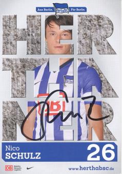 Nico Schulz  2013/2014  Hertha BSC Berlin  Fußball Autogrammkarte original signiert 