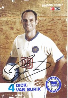 Dick van Burik  2006/2007  Hertha BSC Berlin  Fußball Autogrammkarte original signiert 