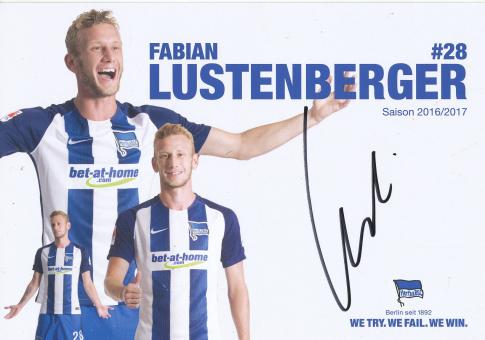 Fabian Lustenberger  2016/2017  Hertha BSC Berlin  Fußball Autogrammkarte original signiert 