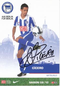 Cicero   2009/2010  Hertha BSC Berlin  Fußball Autogrammkarte original signiert 