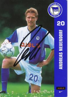 Andreas Neuendorf  2001/2002  Hertha BSC Berlin  Fußball Autogrammkarte original signiert 