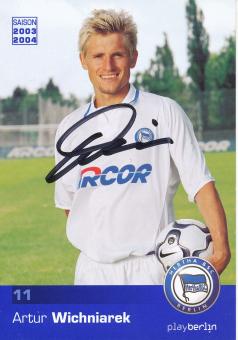 Artur Wichniarek   2003/2004  Hertha BSC Berlin  Fußball Autogrammkarte original signiert 