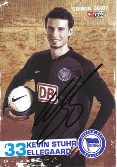Kevin Stuhr Ellegaard  2006/2007  Hertha BSC Berlin  Fußball Autogrammkarte original signiert 