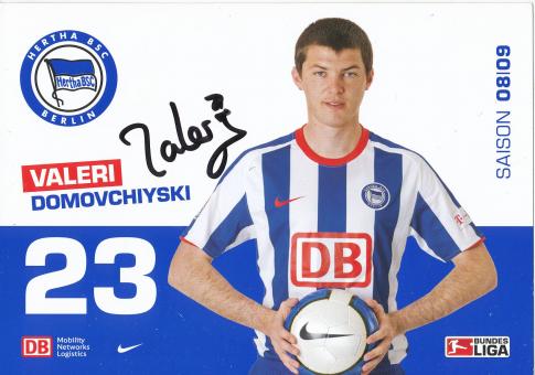 Valeri Domovchiyski  2008/2009  Hertha BSC Berlin  Fußball Autogrammkarte original signiert 