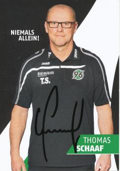 Thomas Schaaf  2015/2016   Hannover 96  Fußball Autogrammkarte original signiert 