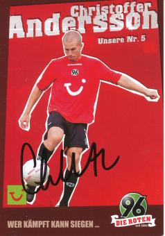 Christoffer Andersson  2006/2007   Hannover 96  Fußball Autogrammkarte original signiert 